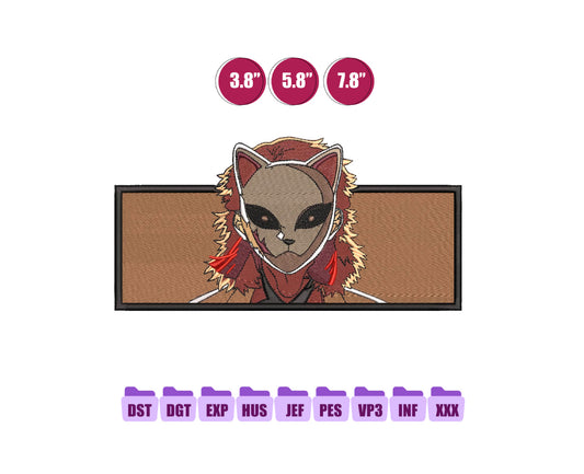 Sabito Anime Embroidery Design, Anime Machine Embroidery Design 123