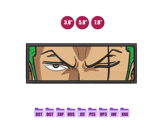 Zoro Box Anime Embroidery Design, Anime Machine Embroidery Design 124