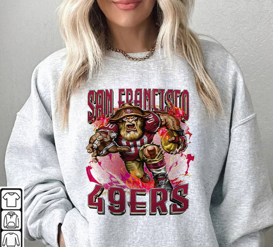 San Francisco 49ers Football Sweatshirt png ,  T-Shirt Png, NFL T-Shirt Design 124