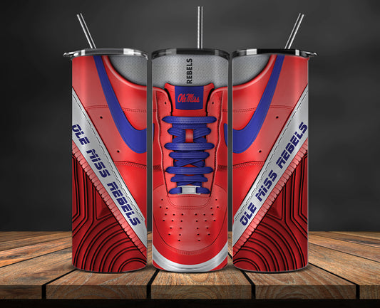 Ole Miss Rebels Sneaker Tumbler Wrap , College Sneaker Tumbler Wrap 126