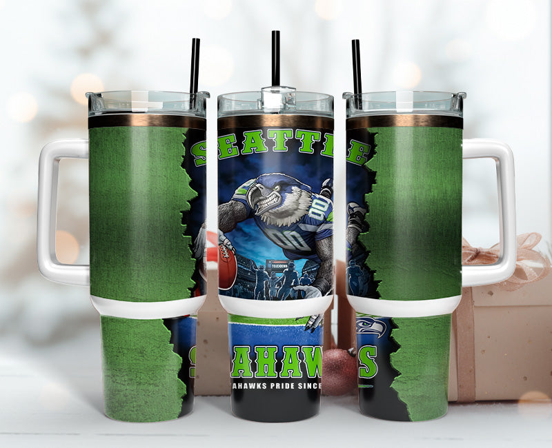 Seattle Seahawks Tumbler 40oz Png, 40oz Tumler Png 126