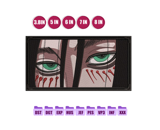 Naruto Anime Embroidery Design, Anime Machine Embroidery Design 129