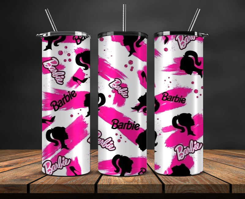 Barbie Tumbler Wrap, Barbie Doll PNG, Barbie 3D Skinny 20oz 12