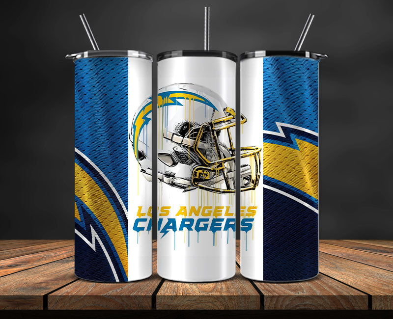 Los Angeles Chargers Tumbler Wrap, NFL Logo Tumbler Png, NFL Design Png-12