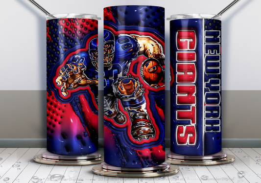 NY Giants Tumbler Wrap , 3D Nfl Tumbler Wrap, Nfl Mascot Tumbler  13