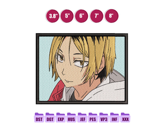 Kozume Kenma Anime Embroidery Design, Anime Machine Embroidery Design 132