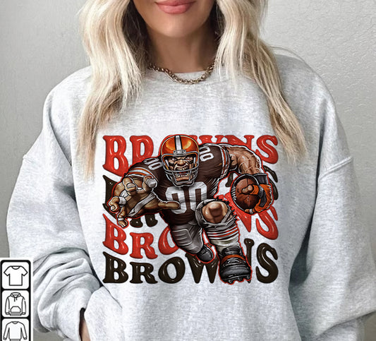 Cleveland Browns Football Sweatshirt png ,  T-Shirt Png, NFL T-Shirt Design 136