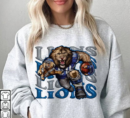 Detroit Lions Football Sweatshirt png ,  T-Shirt Png, NFL T-Shirt Design 139