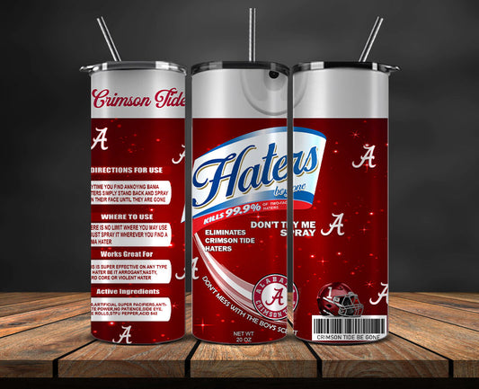 Crimson Tide Haters BeGone Tumbler Wrap, College Haters BeGone Tumbler Png 13