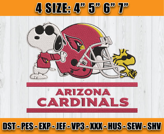 Cardinals Embroidery, Snoopy Embroidery, NFL Machine Embroidery Digital 13