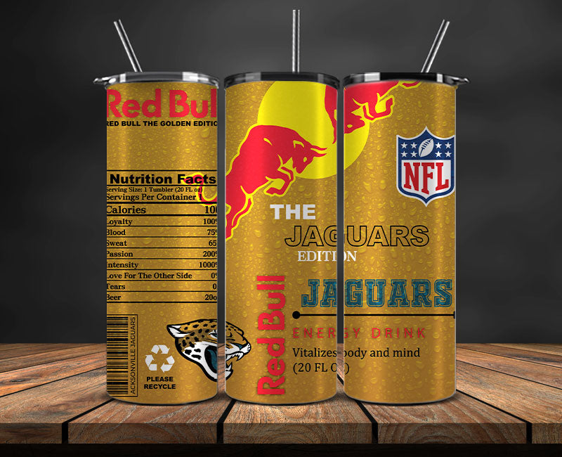 Jacksonville Jaguars Tumbler Wraps, NFL Red Bull Tumbler Wrap 13