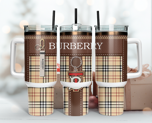 Burberry Tumbler Wrap 40oz, Logo Fashion Tumbler Wrap 40oz, Tumbler 40oz Png 142