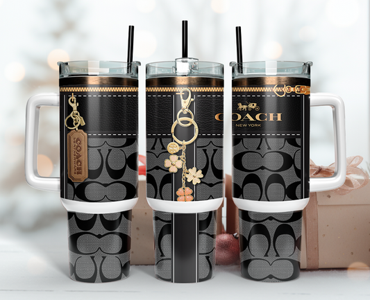 Coach Tumbler Wrap 40oz, Logo Fashion Tumbler Wrap 40oz, Tumbler 40oz Png 143