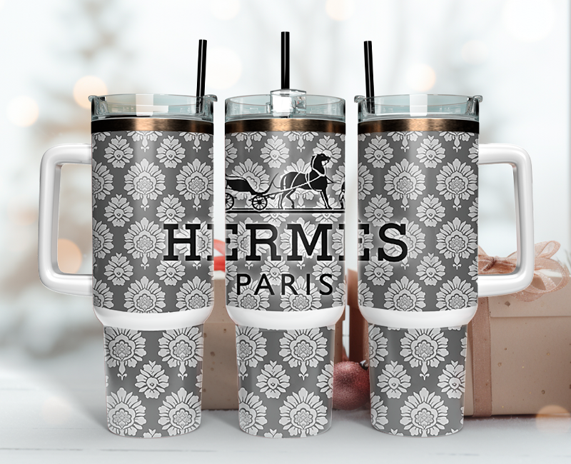 Hermes Tumbler Wrap 40oz, Logo Fashion Tumbler Wrap 40oz, Tumbler 40oz Png 145