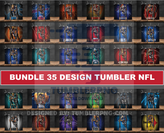 Bundle Logo Team NFL Tumbler Wrap, Bundle Sport Tumbler 14