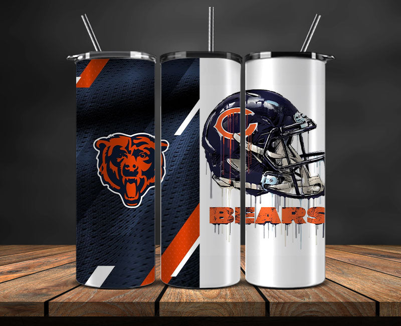 Chicago Bears Tumbler Wrap, NFL Logo Tumbler Png, NFL Design Png-14