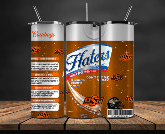 Cowboy s Haters BeGone Tumbler Wrap, College Haters BeGone Tumbler Png 14