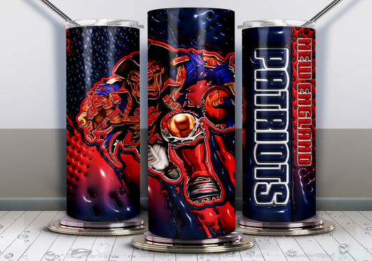 Patriots Tumbler Wrap , 3D Nfl Tumbler Wrap, Nfl Mascot Tumbler  15