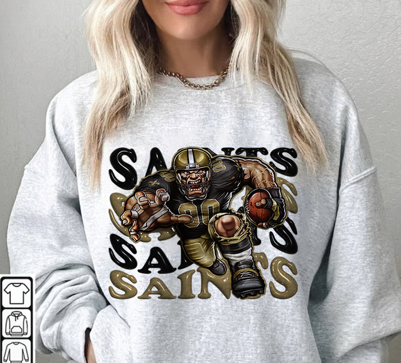New Orleans Saints Football Sweatshirt png ,  T-Shirt Png, NFL T-Shirt Design 151