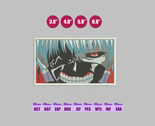 GHOUL Anime Embroidery Design, Anime Machine Embroidery Design 159
