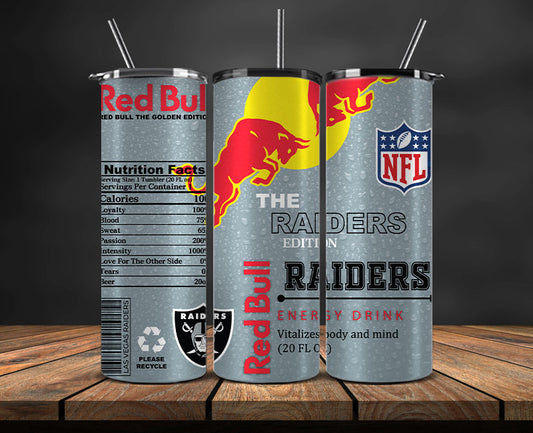 Las Vegas Raiders Tumbler Wraps, NFL Red Bull Tumbler Wrap 15