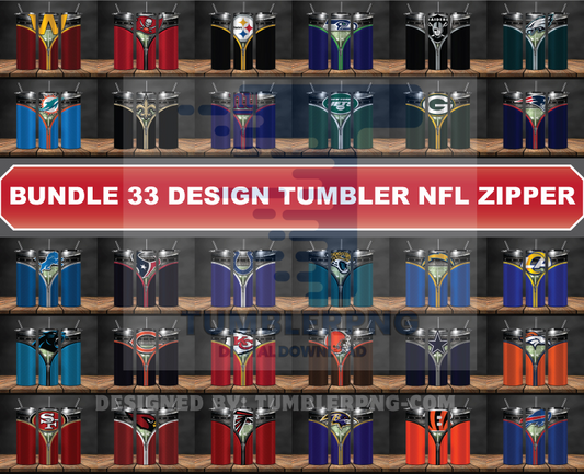 Bundle Logo Team NFL Tumbler Wrap, Bundle Sport Tumbler 15