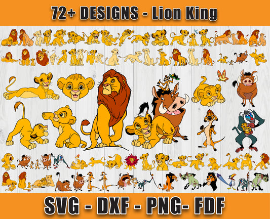 72 Designs Lion King Svg Bundle, Bundle Cartoon Svg 15