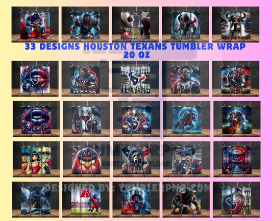 Bundle  Houston Texans Logo Tumbler Wrap, Bundle Sport Tumbler 161