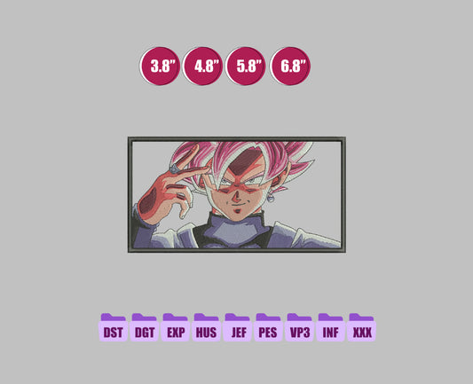 GOKU Anime Embroidery Design, Anime Machine Embroidery Design 168