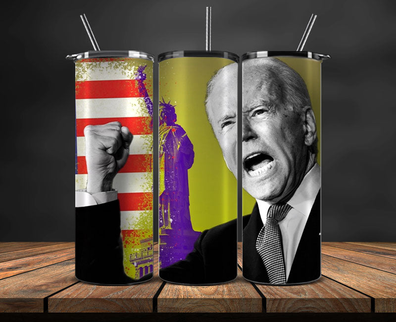 Joe Biden 2024 Tumbler Wrap,Joe Biden 2024 ,Presidential Election 2024 ,Race To The White House 16