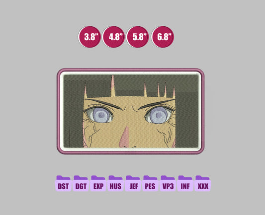 Hinata Anime Embroidery Design, Anime Machine Embroidery Design 174