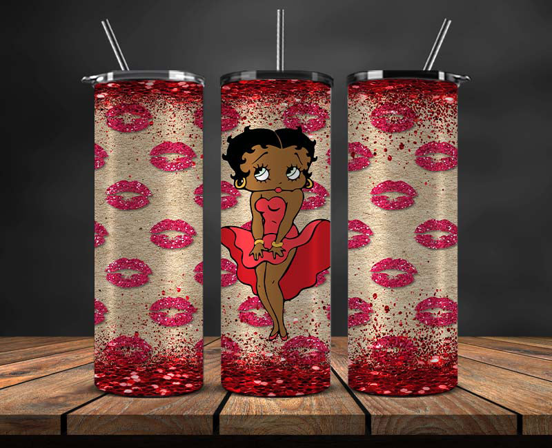 Betty Boop Skinny Tumbler Wrap, Betty Boop Tumbler Wrap ,Betty Boop Design 17