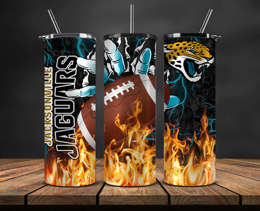 Jacksonville Jaguars Tumbler Wrap, Fire Hand Tumbler Wrap DS 17