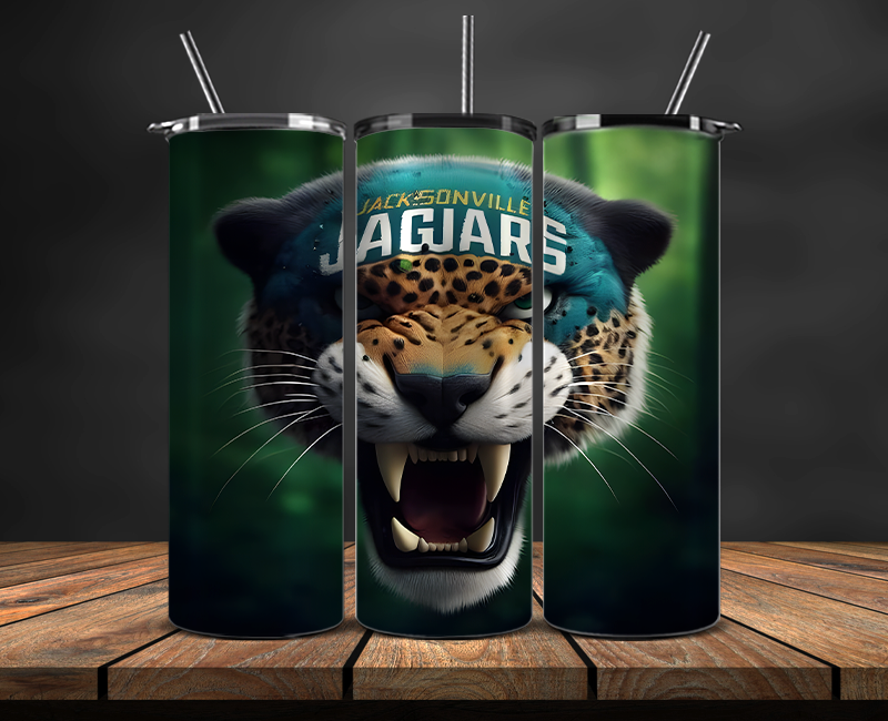 Jacksonville Jaguars Tumbler Wrap, NFL Trendy Tumbler 18