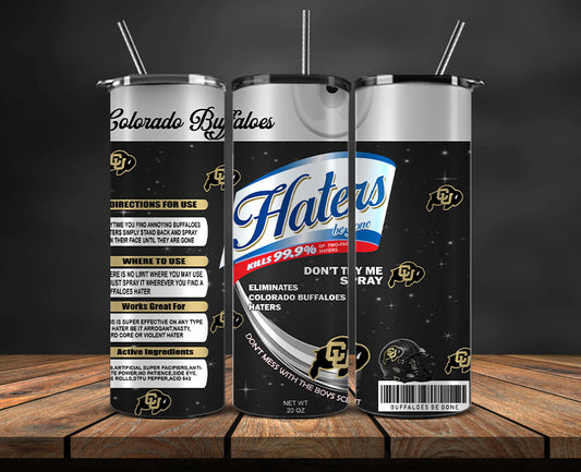 Colorado Buffaloes Haters BeGone Tumbler Wrap, College Haters BeGone Tumbler Png 18