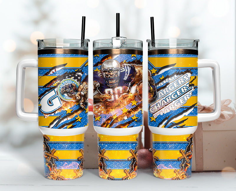 Los Angeles Chargers Tumbler 40oz Png,  40oz Tumbler Skinny  18