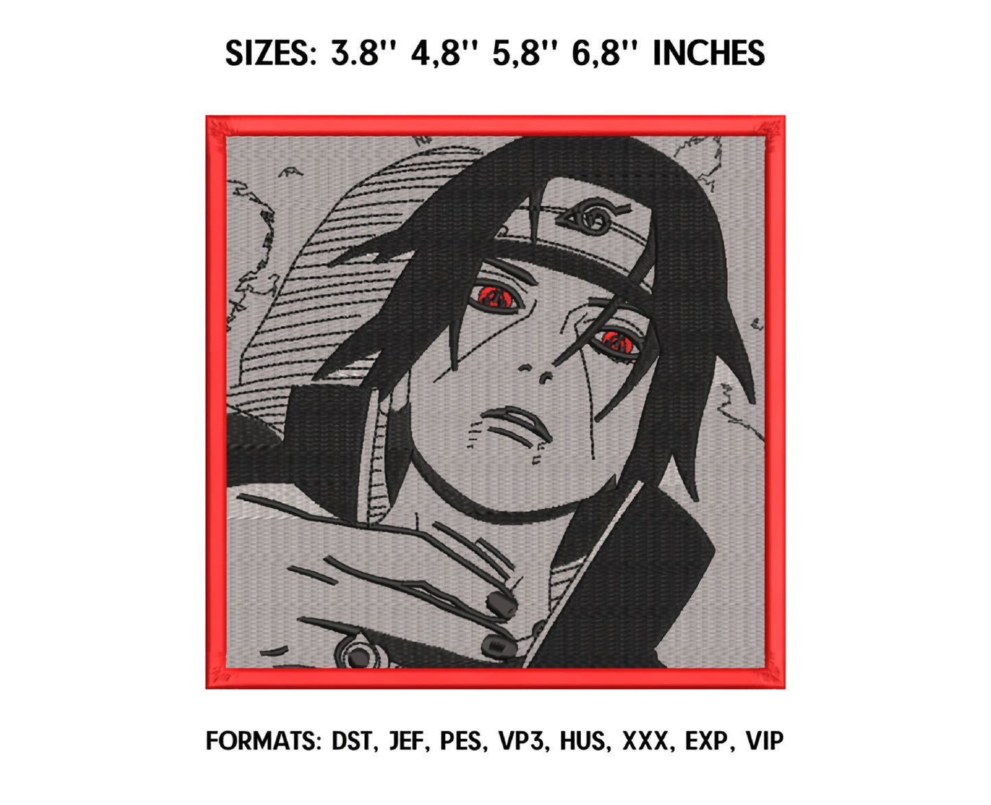 ITACHI Anime Embroidery Design, Anime Machine Embroidery Design 19