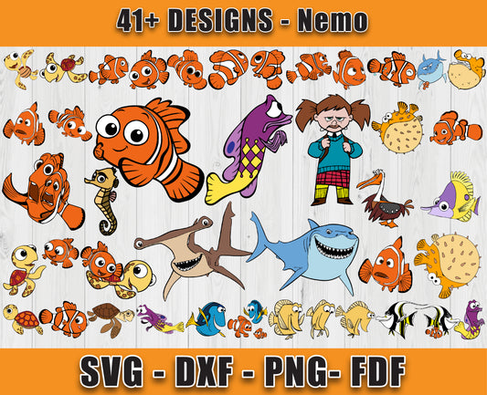 41 Designs Finding Nemo Svg Bundle, Bundle Cartoon Svg 19