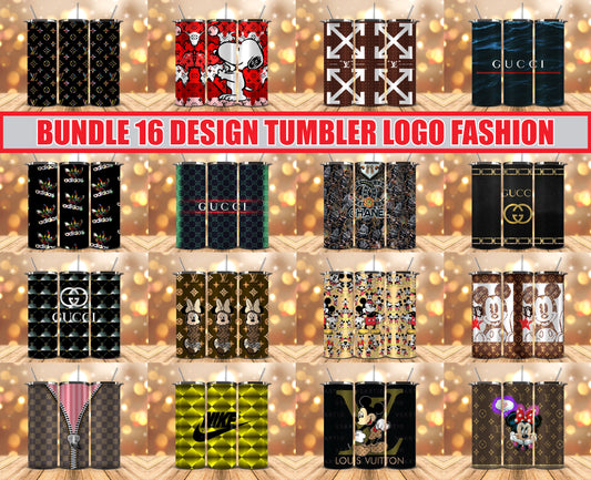 Bundle Logo Fashion Luxury Tumbler Wrap, Full Tumbler Wrap, Tumblers Designs Skinny Straight & Tapered Png 19