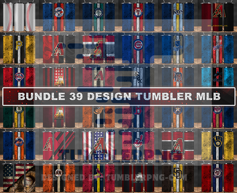 Bundle MLB  Logo Tumbler Wrap, Bundle Sport Tumbler 19