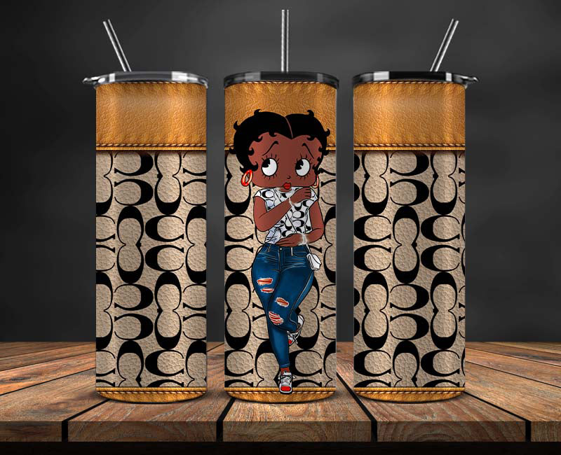 Betty Boop Skinny Tumbler Wrap, Betty Boop Tumbler Wrap ,Betty Boop Design 01