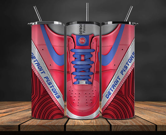 Detroit Pistons Tumbler Wrap, NBA Sneaker Tumbler Wrap 01