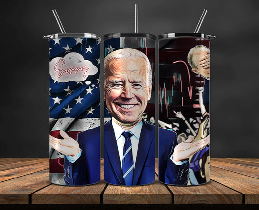 Joe Biden 2024 Tumbler Wrap,Joe Biden 2024 ,Presidential Election 2024 ,Race To The White House 01