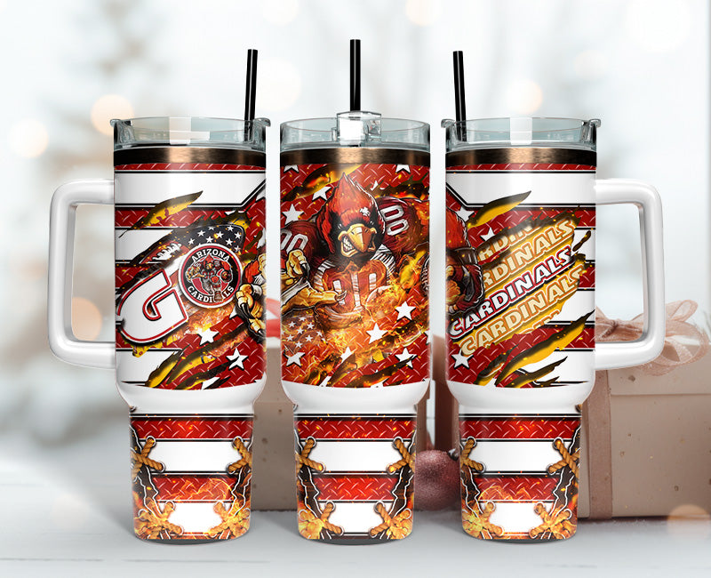 Arizona Cardinals Tumbler 40oz Png, 40oz Tumbler Skinny 01