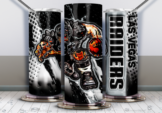 Las Vegas Tumbler Wrap , 3D Nfl Tumbler Wrap, Nfl Mascot Tumbler  20