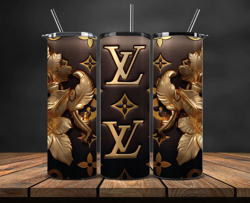 Logo LV 3d Inflatable, Fashion Patterns, Logo Fashion Tumbler 20