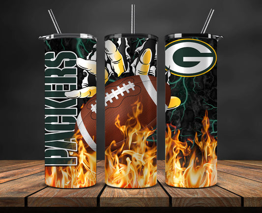 Green Bay Packers Tumbler Wrap, Fire Hand Tumbler Wrap DS 20