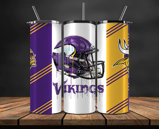 Minnesota Vikings Tumbler Wrap, NFL Logo Tumbler Png, NFL Design Png-21