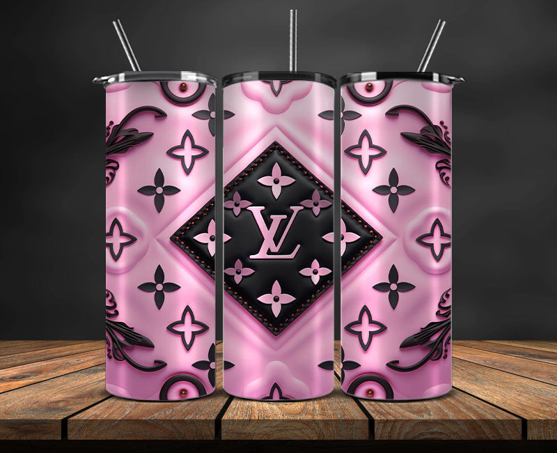 Logo LV 3d Inflatable, Fashion Patterns, Logo Fashion Tumbler 21