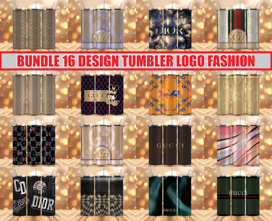 Bundle Logo Fashion Luxury Tumbler Wrap, Full Tumbler Wrap, Tumblers Designs Skinny Straight & Tapered Png 21